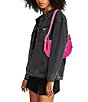 Color:Pink - Image 5 - Balexis Pink Rhinestone Mini Shoulder Bag