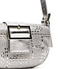 Color:Silver - Image 5 - Balexis Rhinestone Mini Metallic Shoulder Bag