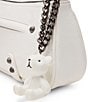 Steve Madden Becka Tassle Bear Charm Shoulder Bag, Color:White - Image 4