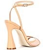 Color:Natural - Image 2 - Beki-M Mesh Sculptural Heel Dress Sandals