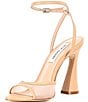 Color:Natural - Image 4 - Beki-M Mesh Sculptural Heel Dress Sandals