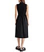 Color:Black - Image 5 - Berlin Mock Neck Half Zip Sleeveless Dress