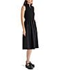 Color:Black - Image 6 - Berlin Mock Neck Half Zip Sleeveless Dress