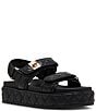 Color:Black - Image 1 - BigMona Quilted Leather Platform Sandals