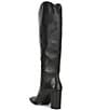 Color:Black - Image 3 - Bixby Leather Western Inspired Block Heel Tall Boots