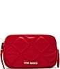 Steve Madden Solid Tonal Quilted Crossbody Bag, Color:Red - Image 2