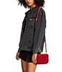 Steve Madden Solid Tonal Quilted Crossbody Bag, Color:Red - Image 5