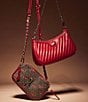 Steve Madden Solid Tonal Quilted Crossbody Bag, Color:Red - Image 6