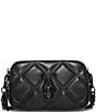 Steve Madden Solid Tonal Quilted Chain Crossbody Bag, Color:Black - Image 1