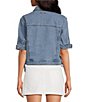 Steve Madden Blu Collared Short Sleeve Denim Trucker Jacket - Image 2