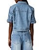 Steve Madden Blu Collared Short Sleeve Denim Trucker Jacket - Image 2
