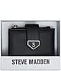 Steve Madden Box Bifold Wallet, Color:Black - Image 5