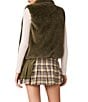 Steve Madden Brady Faux Fur Reversible Collared Sleeveless Puffer Vest - Image 2