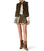 Steve Madden Brady Faux Fur Reversible Collared Sleeveless Puffer Vest - Image 4