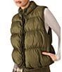 Steve Madden Brady Faux Fur Reversible Collared Sleeveless Puffer Vest - Image 5