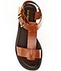 Color:Tan - Image 5 - Brazinn Leather Flat Sandals