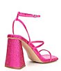 Color:Fuchsia - Image 2 - Britani Rhinestone Ankle Strap Dress Sandals