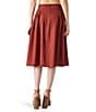 Steve Madden Brooklyn Godet Detail Linen-Blend Coordinating Midi Skirt, Color:Dusty Brick - Image 2