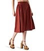 Steve Madden Brooklyn Godet Detail Linen-Blend Coordinating Midi Skirt, Color:Dusty Brick - Image 3