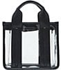Color:Black - Image 3 - Bsondra Clear Box Tote Bag