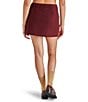 Color:Wine - Image 2 - Cameron Stretch Suiting Mini Skirt