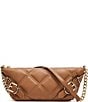 Color:Cognac - Image 1 - Candi Gold Chain Quilted Shoulder Bag