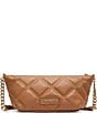 Color:Cognac - Image 2 - Candi Gold Chain Quilted Shoulder Bag