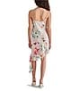 Color:Multi - Image 2 - Carmenita Floral Print V Neck Sleeveless Ruffle Dress