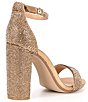 Color:Bronze - Image 2 - Carrson Rhinestone Ankle Strap Block Heel Dress Sandals