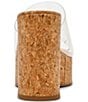Steve Madden Cassi Cork Clear Vinyl Platform Wedge Slide Sandals - Image 3