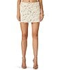 Steve Madden Cindi Coordinating Feather Sequin Mini Skirt, Color:Ivory - Image 1