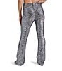 Steve Madden Citrine Stretch Sequin Flare Leg Legging Pants, Color:Silver Grey - Image 2