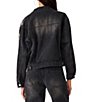Steve Madden Clarke Denim Embellished Collared Long Sleeve Button Front Trucker Jacket - Image 2