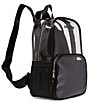 Color:Black/Clear - Image 2 - Clear Backpack with Tech Pouch