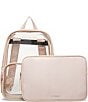 Steve Madden Clear Backpack with Tech Pouch, Color:Nude - Image 1