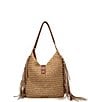 Steve Madden Coltie Straw Shoulder Bag, Color:Cognac - Image 2