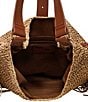 Steve Madden Coltie Straw Shoulder Bag, Color:Cognac - Image 3