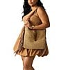 Steve Madden Coltie Straw Shoulder Bag, Color:Cognac - Image 6