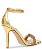 Color:Gold - Image 2 - Confetti Rhinestone Ankle Strap Dress Sandals