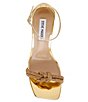Color:Gold - Image 5 - Confetti Rhinestone Ankle Strap Dress Sandals