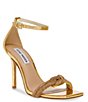 Color:Gold - Image 1 - Confetti Rhinestone Ankle Strap Dress Sandals