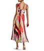 Steve Madden Cova Abstract Print Ruffle Sleeve A-Line Midi Dress, Color:Multi - Image 2