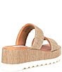 Color:Raffia - Image 2 - Defuse Raffia Cork Wedge Platform Sandals