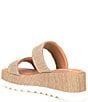 Color:Raffia - Image 3 - Defuse Raffia Cork Wedge Platform Sandals
