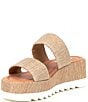 Color:Raffia - Image 4 - Defuse Raffia Cork Wedge Platform Sandals