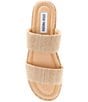 Color:Raffia - Image 5 - Defuse Raffia Cork Wedge Platform Sandals