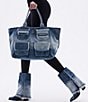 Steve Madden Anisia Denim Multi Pocket Tote Bag, Color:Denim - Image 6