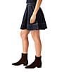 Steve Madden Denim Pleated Mini Circle Skirt, Color:Ink - Image 3