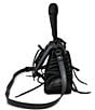 Color:Black - Image 5 - Diego Sneakerhead Lace Detail Top Handle Crossbody Bag