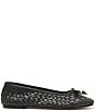Steve Madden Divy Woven Leather Bow Detail Ballet Flats - Image 3